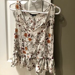 American Eagle floral tank blouse